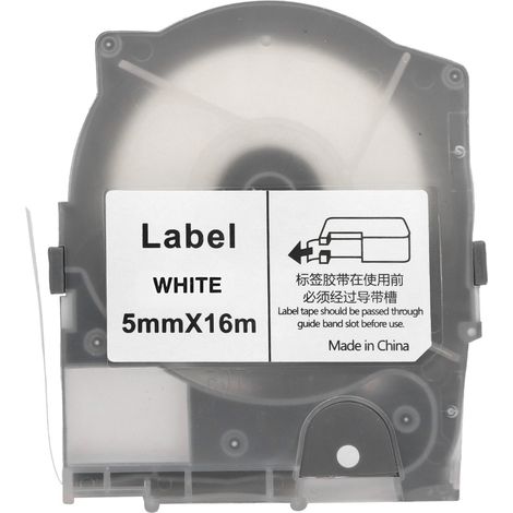 Ruban étiqueteuse 5mm blanc autocollant imprimé net, recharge pour MAX LM 550A, encrage uniforme (1/5)