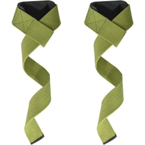 Sangle De Levage - Pour Halterophilies Et Soulevés De Terre - En Coton Et Néoprène - 2 Pièces (1/5)
