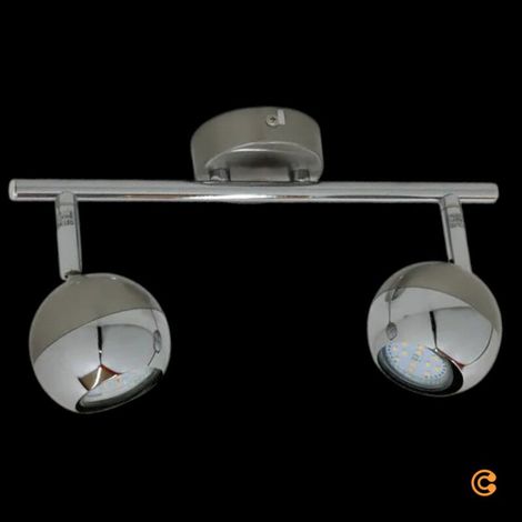 [NEUWERTIG] B-Ware Arvin Deckenstrahler Spot Led Strahler Leuchte Zweiflammig Nickel Silber (1/2)