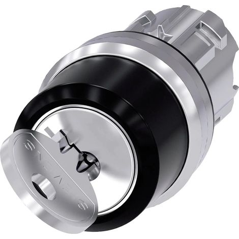 [NEUWERTIG] B-Ware Siemens Schlüsselschalter Schlüsselwahlschalter Ronis Silber Rund Metall 22mm