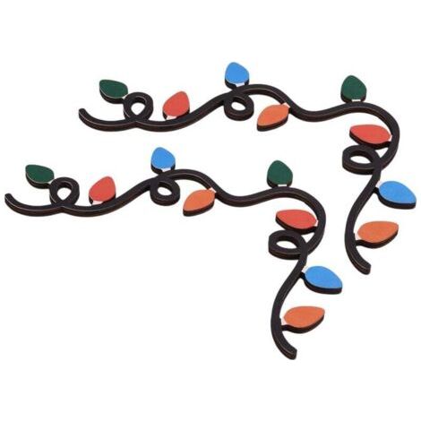 Décor de Décoration Porte Noël, Décorations Panneau D'Angle Cadre Supérieur, Ornement Maison pour la Intérieure G (1/4)