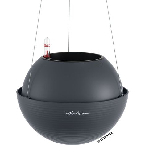 LECHUZA® Pflanzenampeln BOLA Color 23 Schiefergrau All-in-One (1/5)