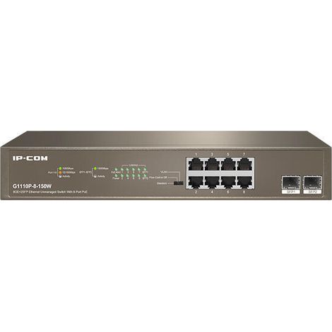 HUB Switch puertos 8 IP - COM G1110P-8-150W Gigabit Ethernet (10/ (1/4)