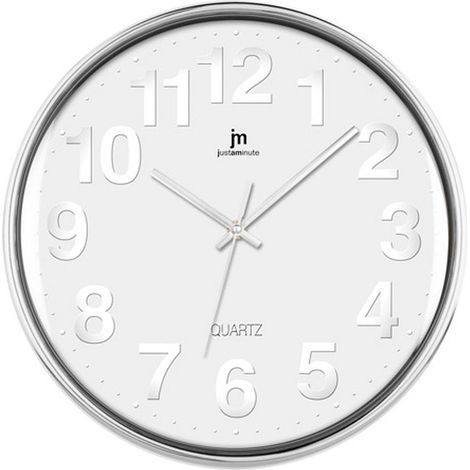Lowell 00816 Orologio al quarzo Cerchio Cromo, Bianco