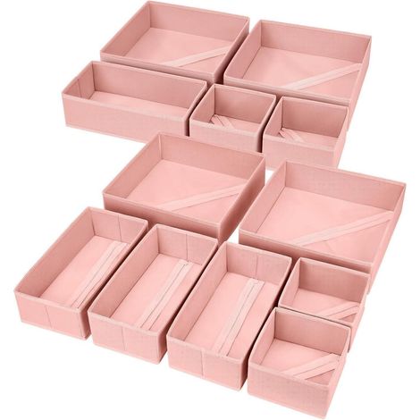 Homsorout 12er Pack Schubladen Organizer Faltbare Box Stoff Schubladenteiler (1/5)
