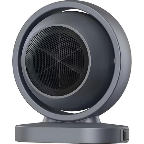 Mini calefactor con ventilador - Calefactor portátil silencioso de 380 W con termostato, protección antivuelco y contra sobrecalentamiento, calentamiento rápido para habitación infantil, dormitorio y (1/5)
