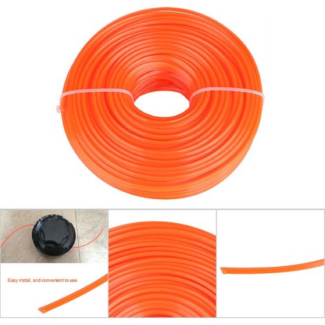 mm Trimmerfaden aus Nylon, quadratisch, 50 m, für Benzin-Rasentrimmer (1/4)