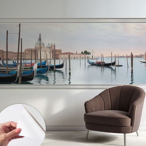 Carta da parati adesiva - lavabile - decorazione murale - per cucina - pellicola decorativa Scenario veneziano 250x104 cm (1/5)