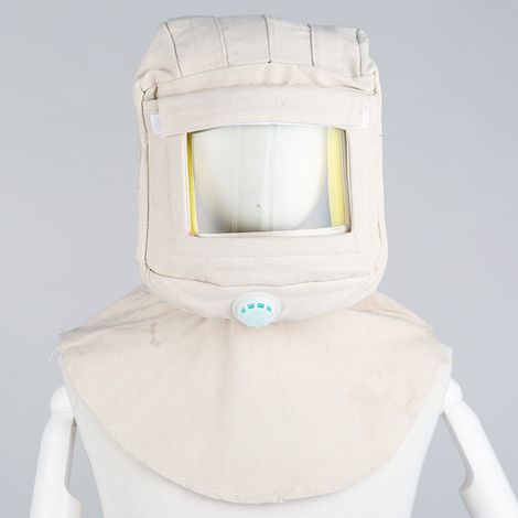 Capuchon de Sablage ventilé, Châle en Toile, équipement de Protection, Masque Coupe-Vent, pour Le Polissage, Le Ponçage, la Peinture, Le Revêtement en Poudre (1/5)