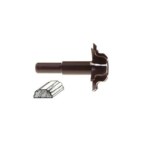 FRESA PER PROFILO MEZZO TONDO ESTERNO- - 45  °  EE ¸ mm.35 codolo mm.8 per il legno PG 361.00 - 1 blister PG