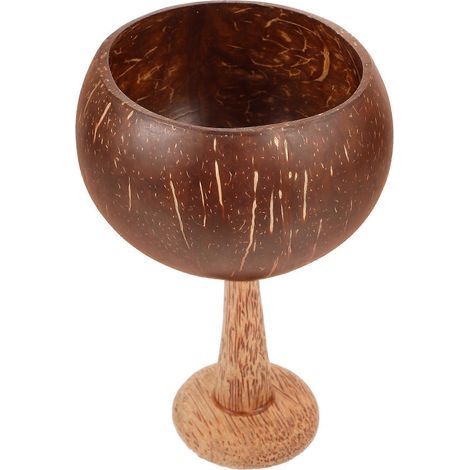 Coupe en noix de coco, gobelet à vin hawaïen, coupe de bureau, verre à cocktail-15.00X10.50X10.50CM (1/4)