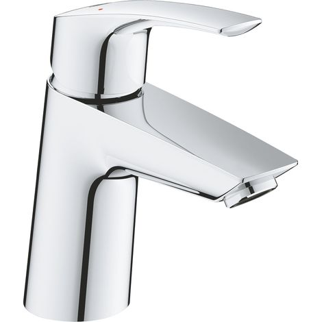 Grohe – Mitigeur monocommande lavabo taille S – Finition chrome – Levier métal – Cartouche céramique 28 mm – Limiteur de débit ajustable – Installation rapide (1/4)