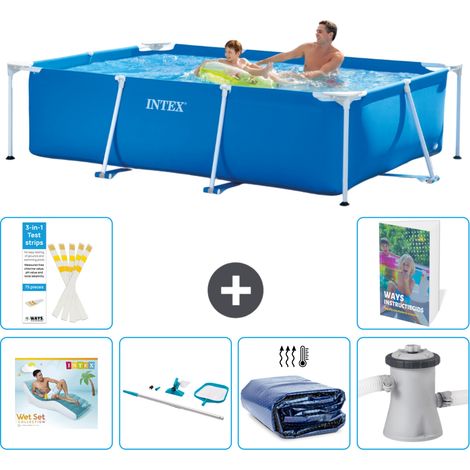 Intex Piscina con estructura Rectangular - 260x160x65 cm - 7-piezas  S134