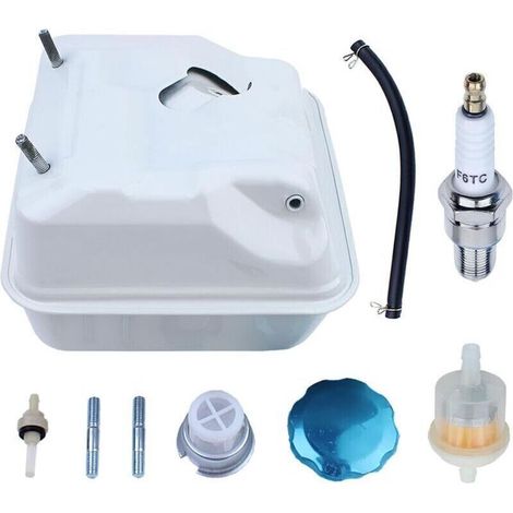 Kit de Réservoir pour Honda GX390 GX340 GX270 GX240 Moteur, Réservoir Essence + Bouchon de Réservoir + Bougie + Filtre à Carburant + Tuyau de Carburant Reservoir Accessoire (1/4)