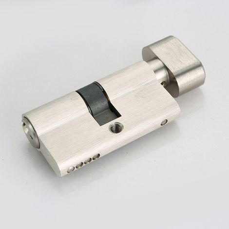 All copper euro standard single open lock cylinder, sand nickel colour, mid-slot hole lock cylinder, key lock cylinder, 60mm (30 + 30) (1/4)