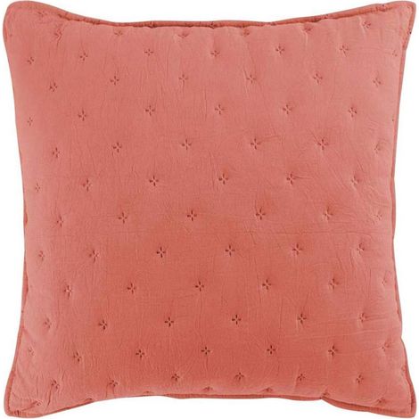 Housse de Coussin "Mellow" 60x60cm Terracotta & Blanc (1/2)