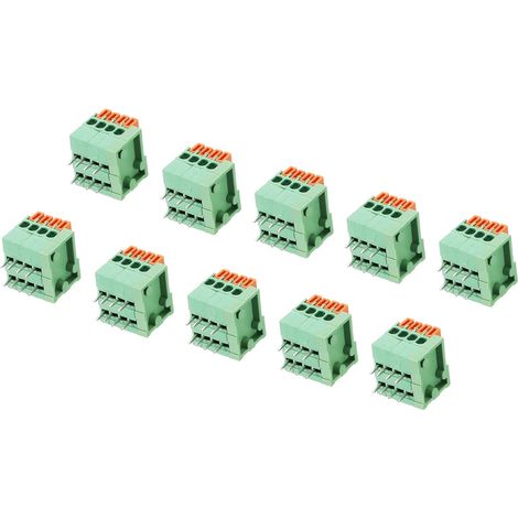 PCB Ressort Bornier Connexion KF141R 150V 2A 2.54mm 4 Positions 90 Degré pour PCB Tableau Électroniques Ordinateurs Paquet de 10 (1/4)
