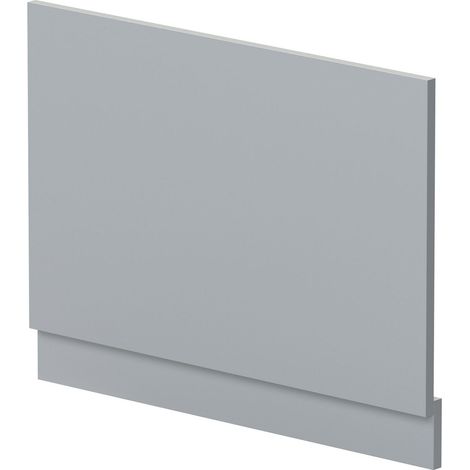 750mm Straight Reversible Bath End Panel & Plinth - Satin Grey