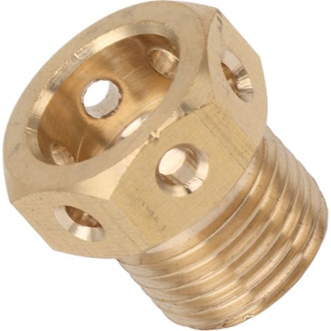 Lot de 10 buses de brumisation en laiton à trous multiples, anticorrosion, pour système de refroidissement de jardin et pelouse, M16x1,5 (1/5)