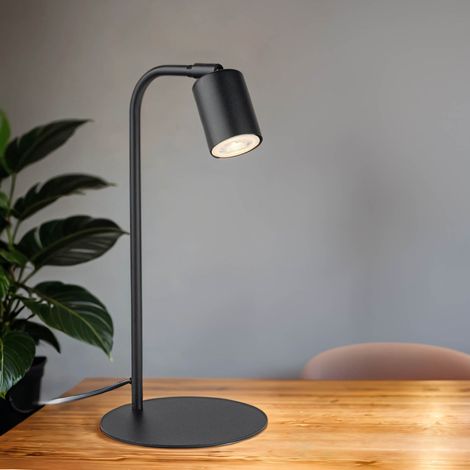 Lampe de bureau Métal 40 cm petit Noir réglable (1/5)