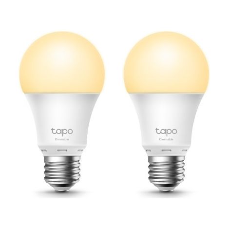 Tapo L510e(2-pack) Bombilla Inteligente 8,7 W Metálico, Blanco Wi-fi