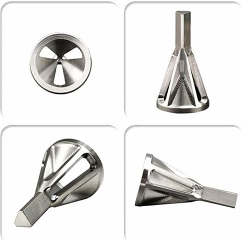 Utensile per sbavatura esterna in acciaio inox per foratura - rimozione di estrattori danneggiati - Coltello per sbavatura smussatura esterna (argento) (1/4)