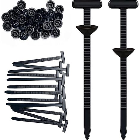 100 PCS Attaches Autobloquantes Universelles en Nylon-Serre Cable Attache Autobloquante 4.8mm avec Rivet- Pour Réparation Auto et Fixation Industrielle (1/5)