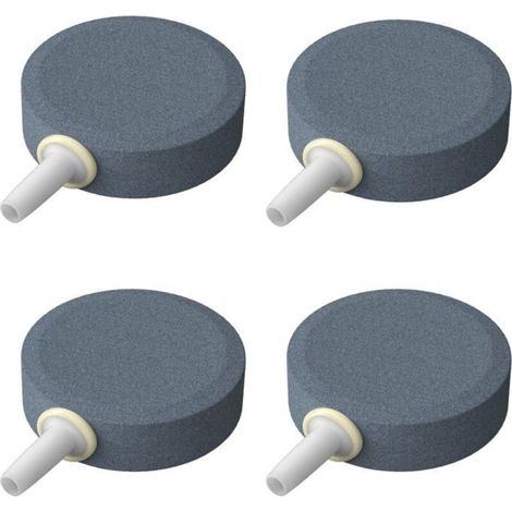 Aquarium 4 CM Air Stone Disc Bubble Diffuser Clearing Tool for Air Pumps, Aquariums, Buckets, Small Ponds, Pack of 4 (1/5)