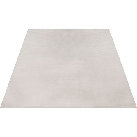 FLOORNOVO Hochflor Teppich Beige einfarbig - 150 x 80 cm - Besonders Weicher Teppich Wohnzimmer & Badezimmerteppich - Pflegeleicht - vielseitig einsetzbar im Innenbereich (1/2)