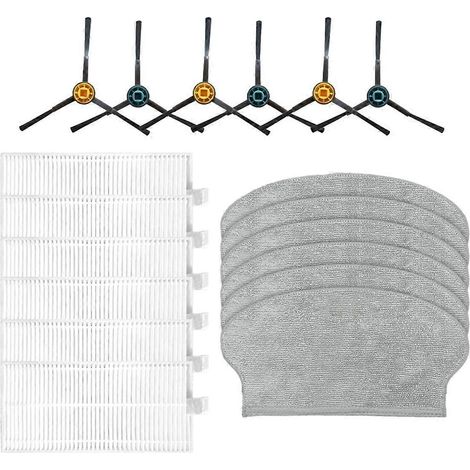 Pièces détachées et accessoires pour robot M6 VCR21LDSW : brosse latérale de rechange, filtre HEPA, lingettes de nettoyage. (1/5)