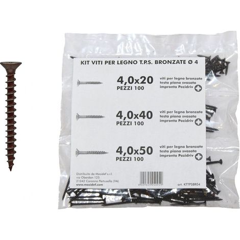 Kit viti TPS bronzate Ø 6 mm. 75 pezzi