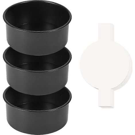 15 cm (6 Zoll) Kuchenform – Set mit 3 runden Formen und 100 Blatt Backpapier (1/5)