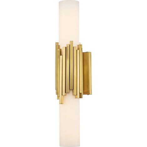 Elstead Marvele Applique murale contemporaine Up & Down en laiton vieilli 3000 K IP44 2 x G9 (1/5)