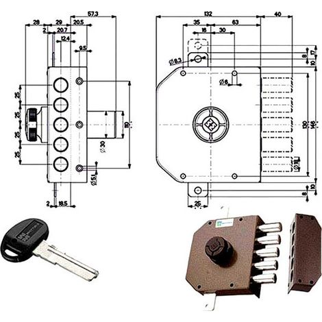 Serrure Sic.Triplice Dx Pompe 30621 Mottura