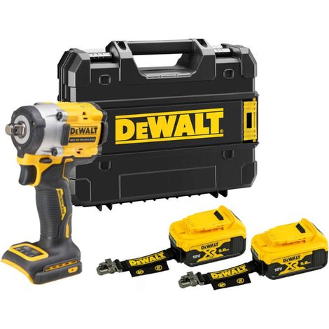 Llave de Impacto DEWALT 1/2" 18V DCF921P2LRT, 406Nm, 2x5.0Ah, TSTAK, Pierna de Seguridad, Sin Cargador, Lanyard Ready, Alta Potencia para Trabajos Profesionales