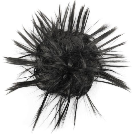 Pelucas con moño rizado para mujer, coletas despeinadas, gomas para el pelo, pelucas voluminosas, extensiones de cabello sintético. (1/5)