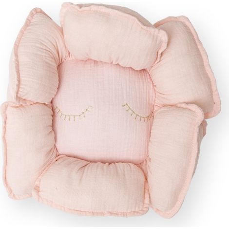 Kissen Blume Baumwolle rosa 11x35x35cm
