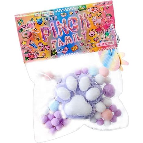 Taba Patte de Chat Squishy, Jouet Anti-Stress Kawaii Rose pour les Amoureux des AnimauxRose (1/5)