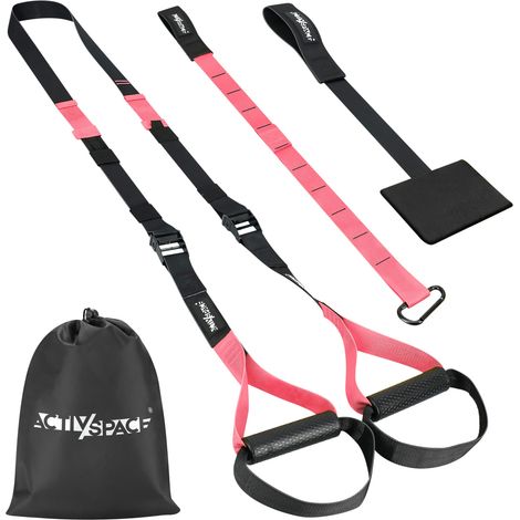 Fasce elastiche per CrossFit, cinghie di allenamento per esercizi - set rosa