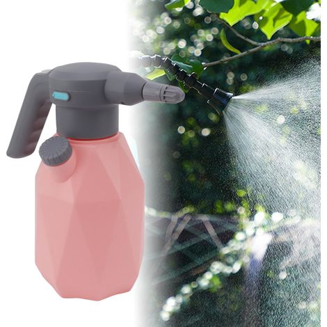 Pulvérisateur Électrique - Standard - 2L Rechargeable Léger Pulvérisateur Automatique d'Arrosage Jardin Domestique Rose Compact (1/5)