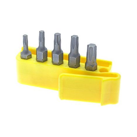 Porte embouts avec 5 embouts empreinte torx.