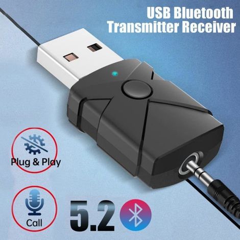 Récepteur émetteur Bluetooth 5.2, 5 en 1 sans Fil Voiture Adaptateur Bluetooth Aux avec Prise Jack 3,5 mm (1/3)