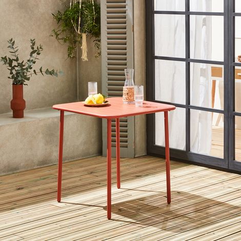 Tavolo da giardino in metallo 2 posti, 70cm (1/5)