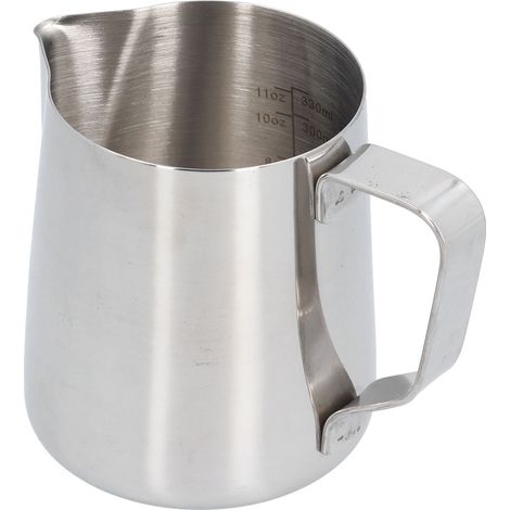 Tasse à mousser en acier inoxydable 304 avec graduation intérieure et bec pointu pour la maison (sans étiquette) (1/5)