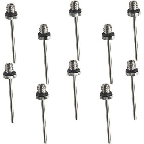 Agujas para inflar balones, 10 agujas para inflar balones, aptas para baloncesto, voleibol, fútbol y rugby - Crezuo (1/4)