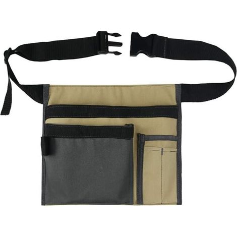 Sac de ceinture à outils 6 poches Sac à outils utilitaire Sac à outils en toile pour charpentiers et jardiniers Durable Ceinture réglable Organiseur d'outils (1/5)