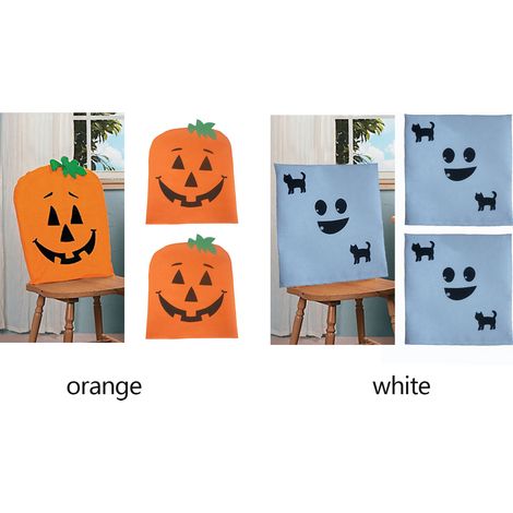 Pumpkin Chair Cover Non Woven Decorative Dining Chair Cover For Treat Party Home Kitchen Decor (1/5)