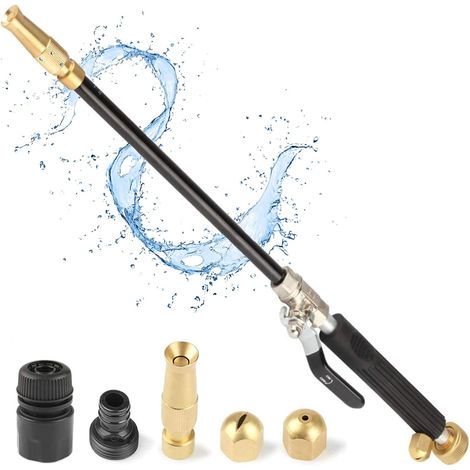 Jet Nettoyeur Haute Pression Hydrojet avec buse Haute Pression Pistolet à Eau Waterjet Haute Pression Tuyau d'eau Haute Pression avec 3 Buses Nettoyeur Haute Pression Lanze Jet Spray (1/5)