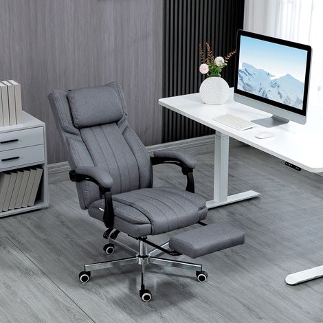 Ergonomischer Massagesessel für Büro mit Fußstütze, verstellbar, grau HAVRYA (1/3)