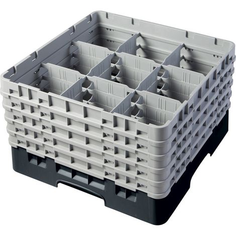 Casiers de lavage - 9 compartiments verres - Haut max 25.7 cm - 50 x 50 x 30.8 cm - Lot de 2 - Cambro